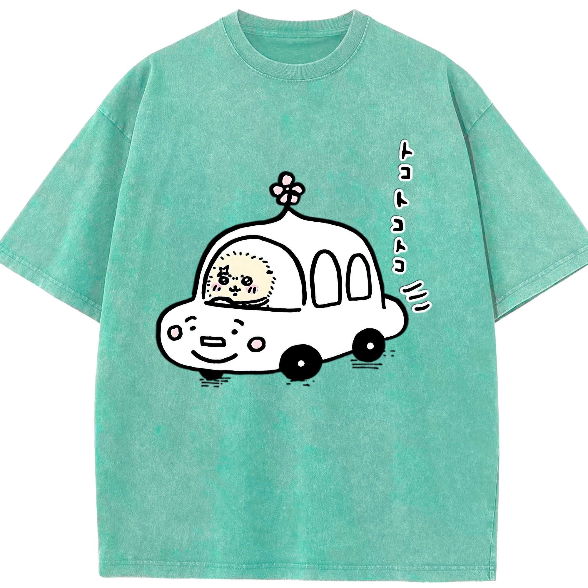 （画像用） ちいかわ ラッコ Chii-kawa Sea otter 綿100% ヴィンテージ風 半袖Tシャツ（フロントプリント）